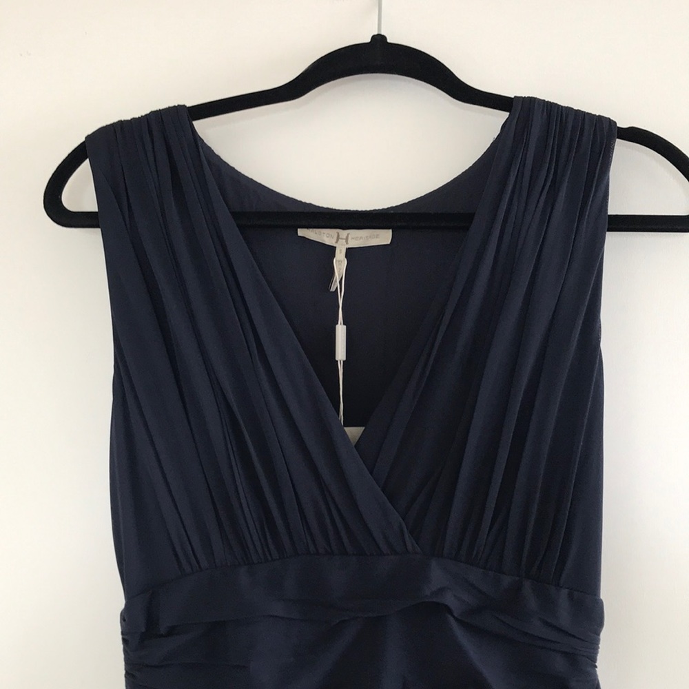 Halston Heritage Navy Blue Gown Size Small